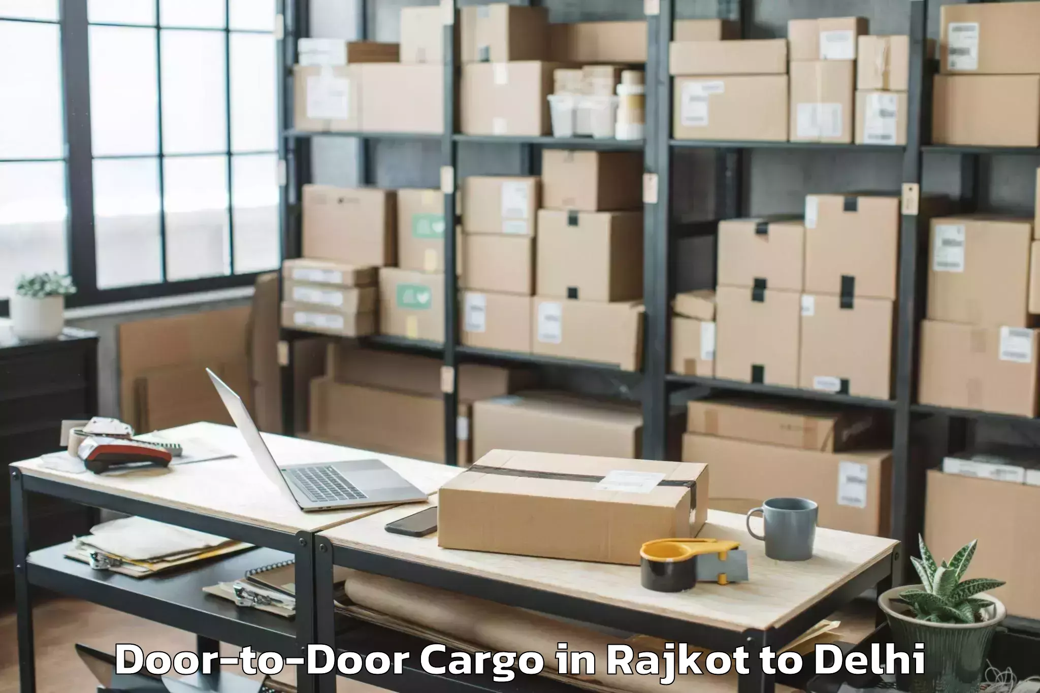 Rajkot to Jhilmil Door To Door Cargo Booking